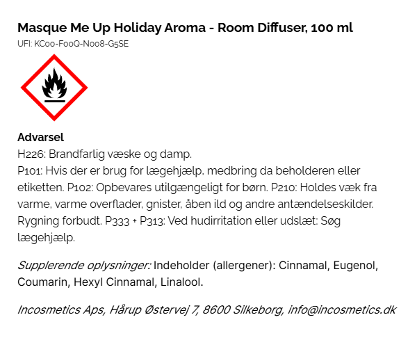 Masque Me Up Holiday Aroma - Room Diffuser