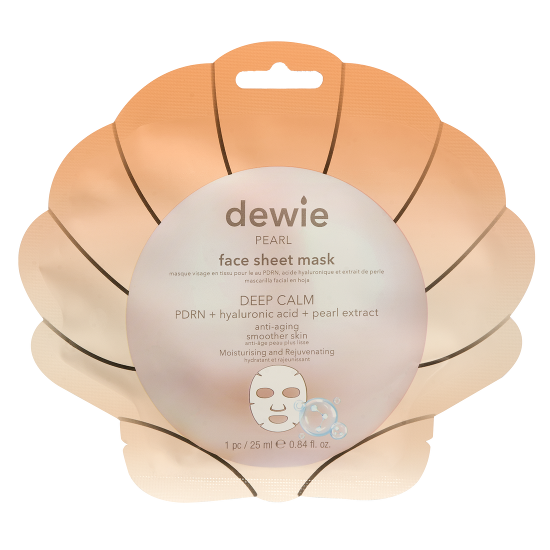 dewie PEARL - Face sheet mask - PDRN + hyaluronic acid