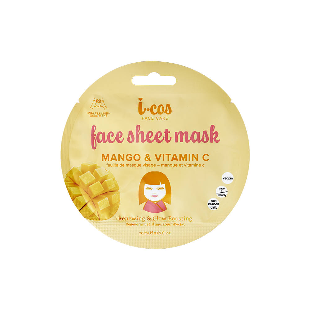 I-Cos Face Sheet Mask - Mango & Vitamin C