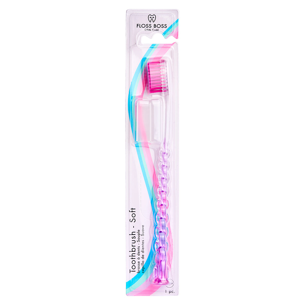 Oral Care Toothbrush - Neon Purple - 1 pc