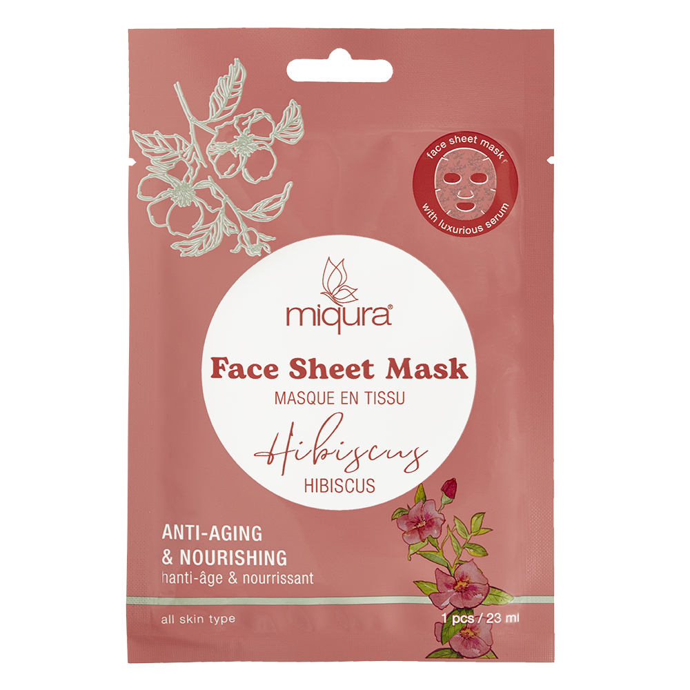 Miqura Face Sheet Mask - Hibiscus