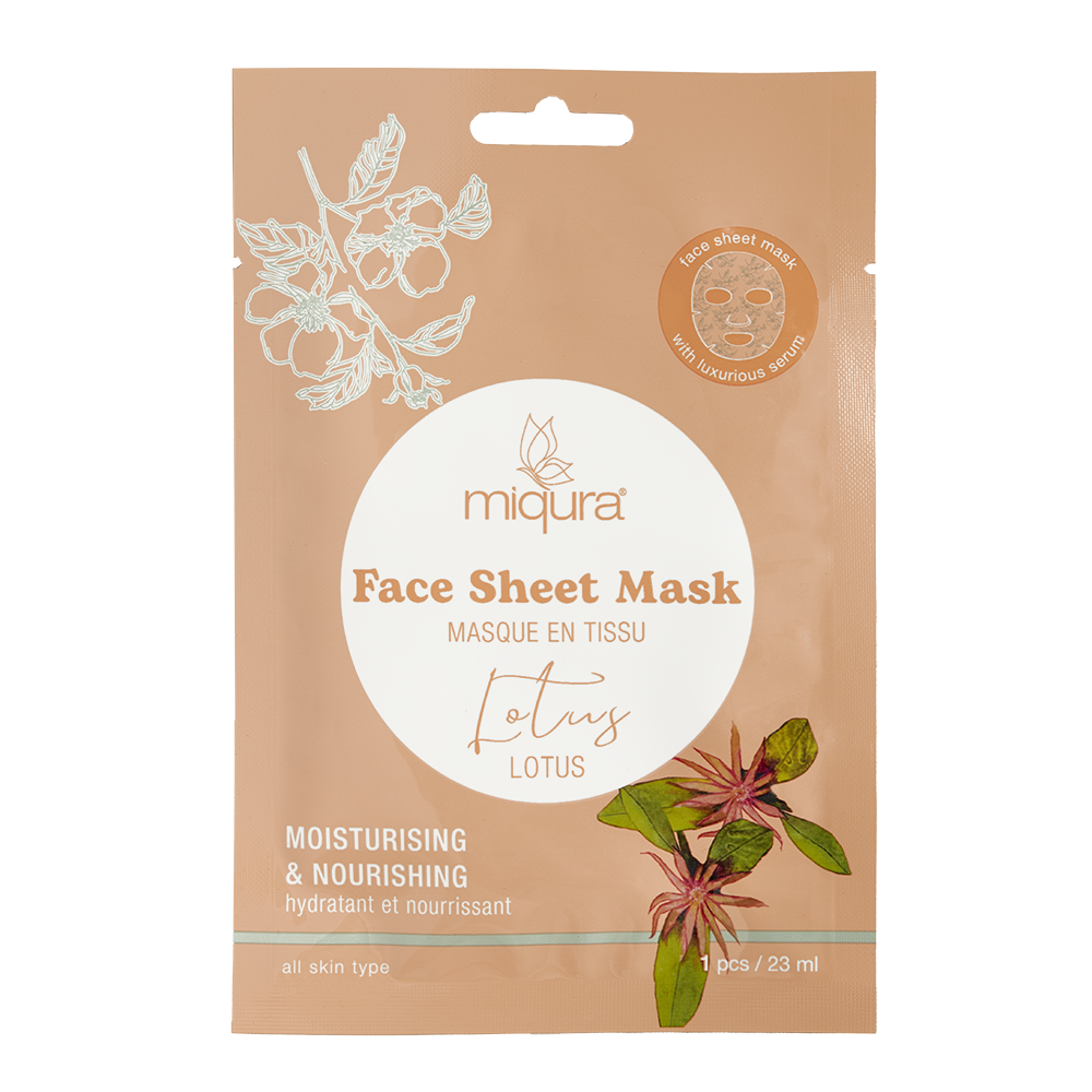 Miqura Face Sheet Mask - Lotus