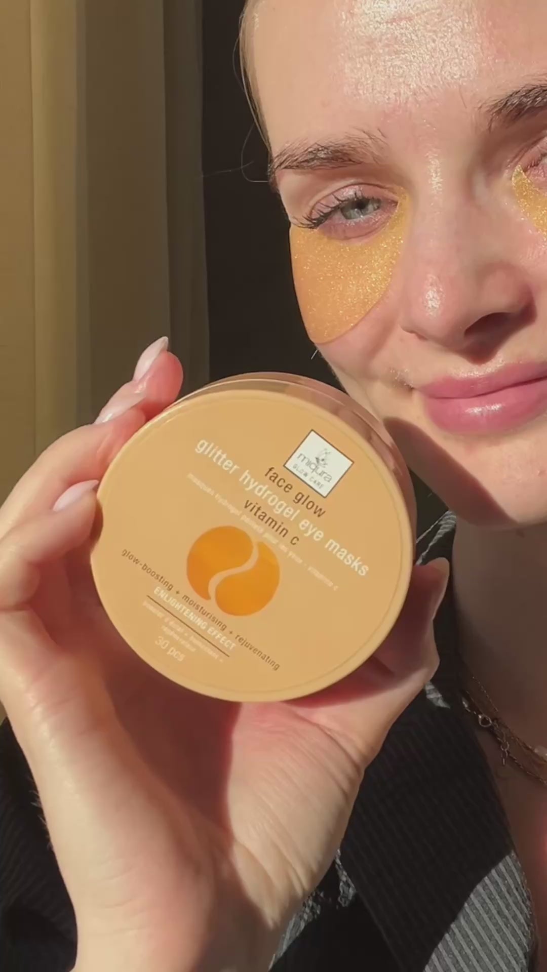 Miqura Glitter Hydrogel Eye Masks - Vitamin C