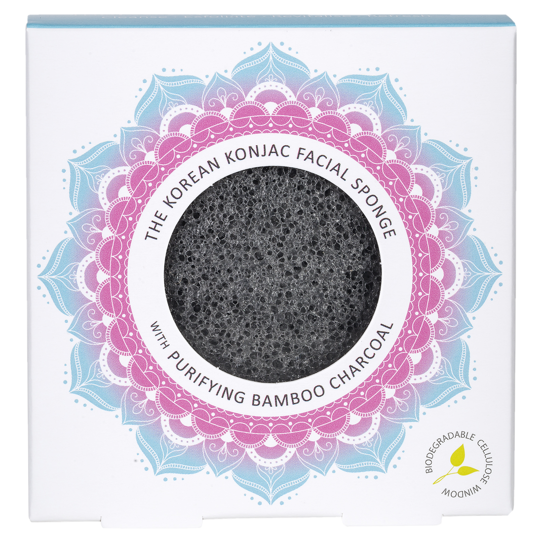 Mandala Facial Sponge with Bamboo Charcoal