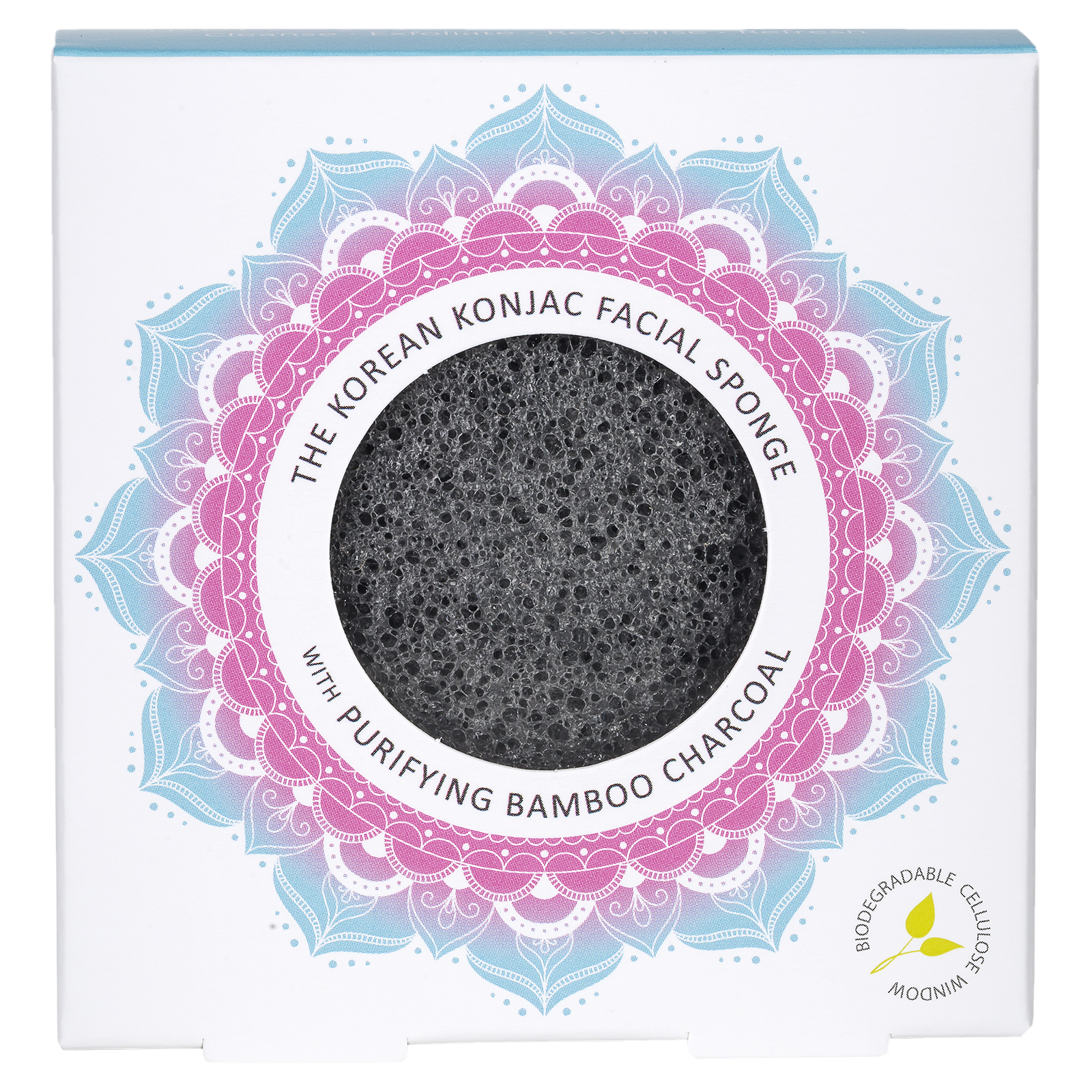 Mandala Facial Sponge with Bamboo Charcoal