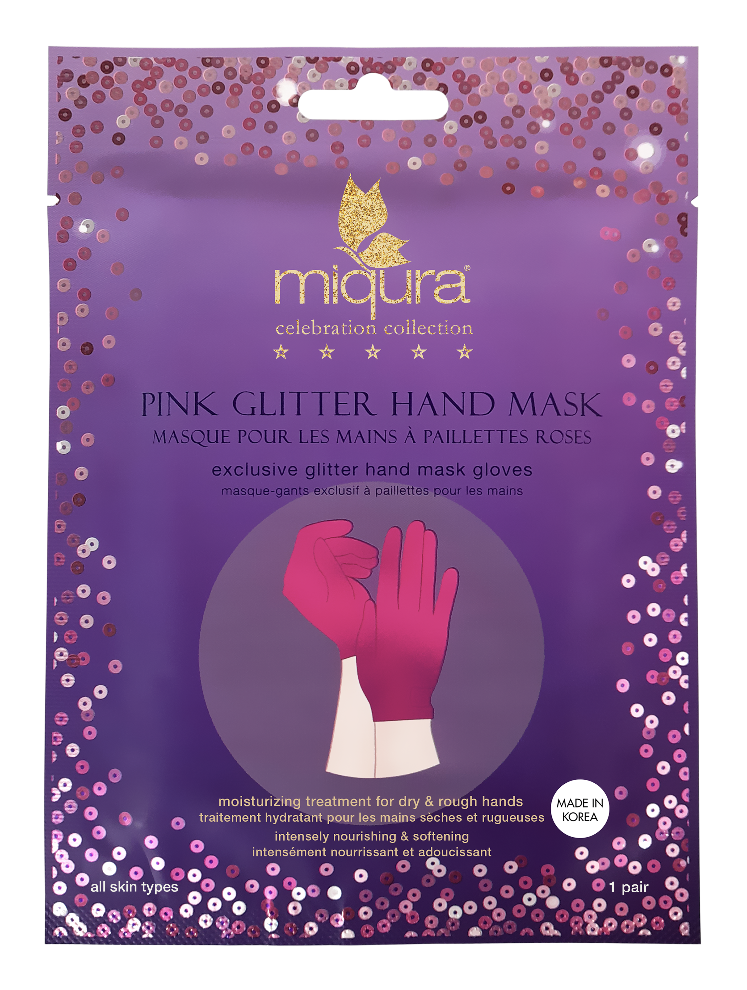 Pink Glitter Hand Mask