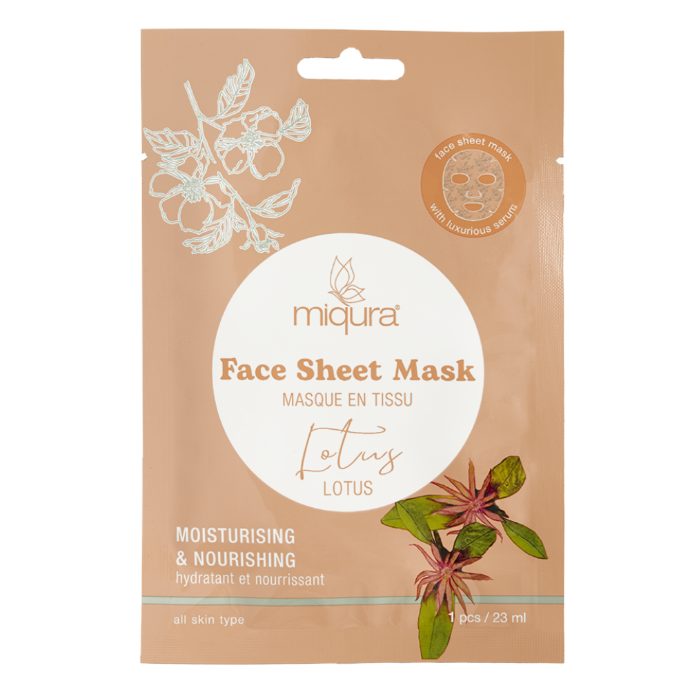 Miqura Face Sheet Mask - Lotus