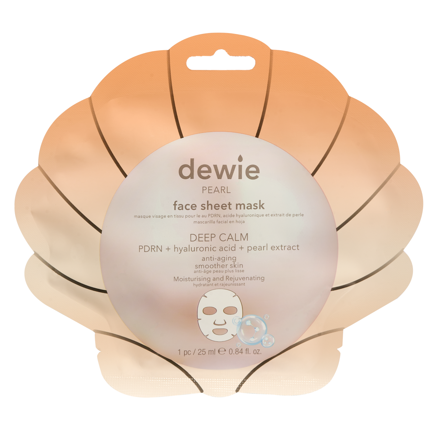 dewie PEARL - Face sheet mask - PDRN + hyaluronic acid