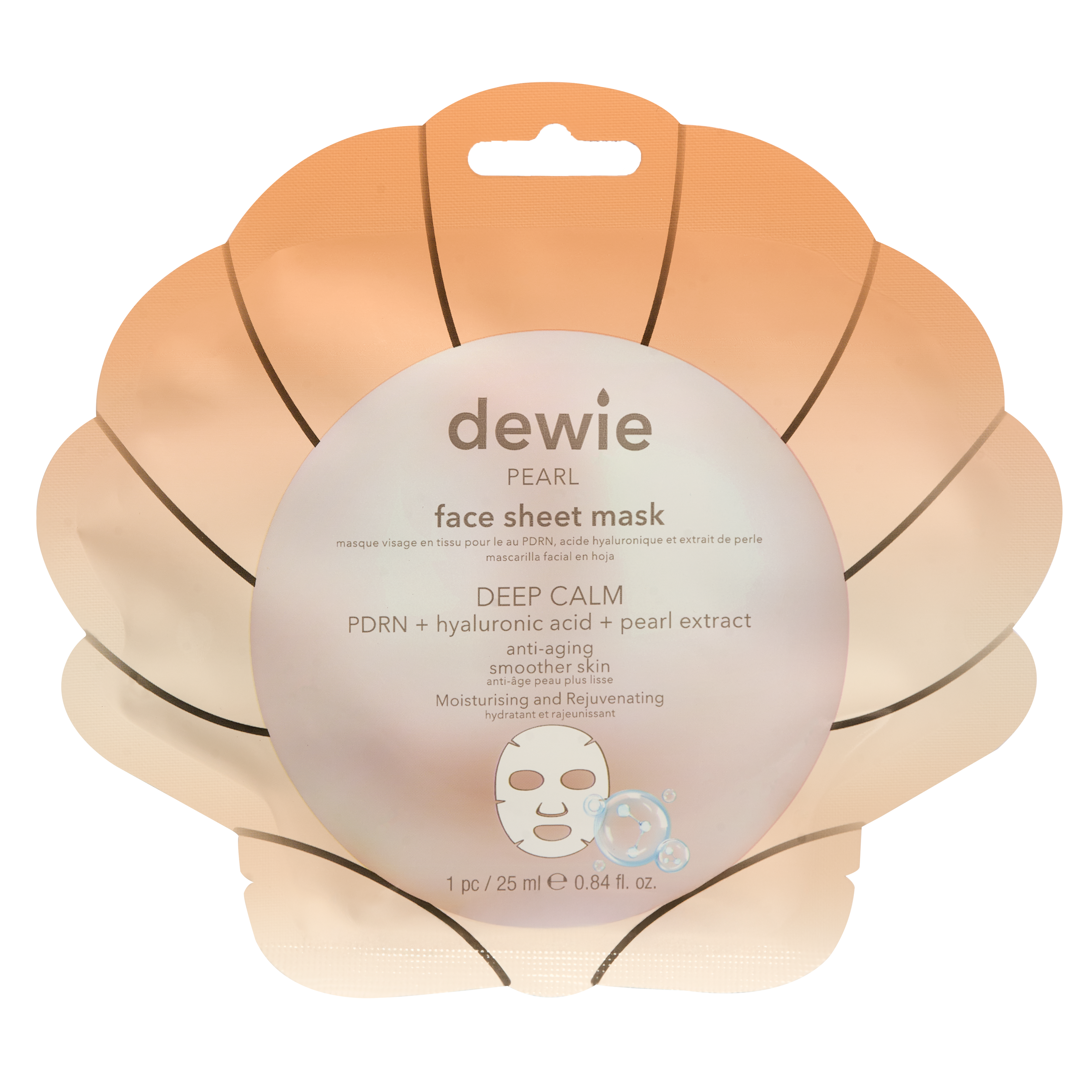 dewie PEARL - Face sheet mask - PDRN + hyaluronic acid