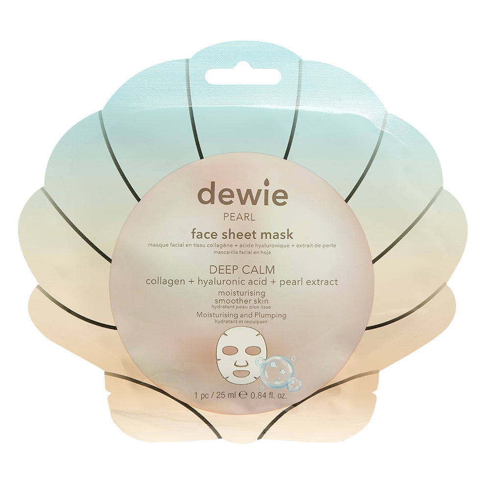 dewie PEARL - Face sheet mask - collagen + hyaluronic acid