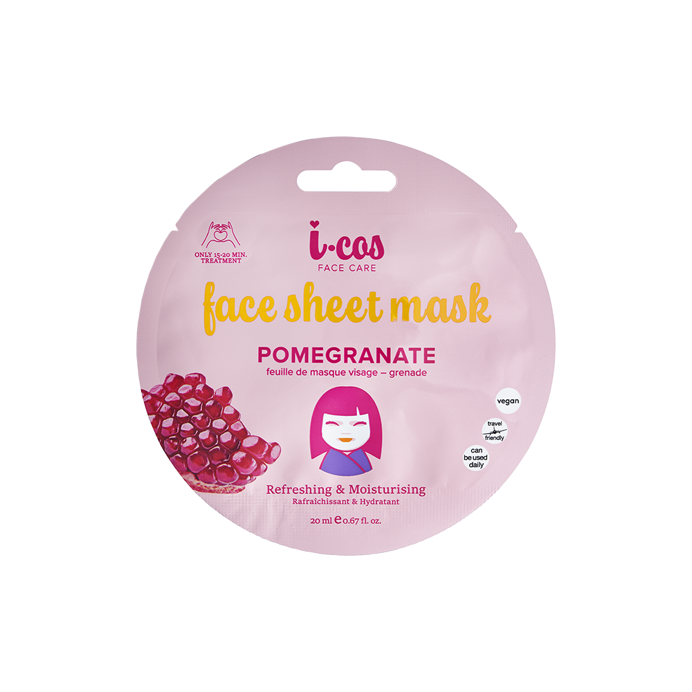 I-Cos Face Sheet Mask - Pomegranate