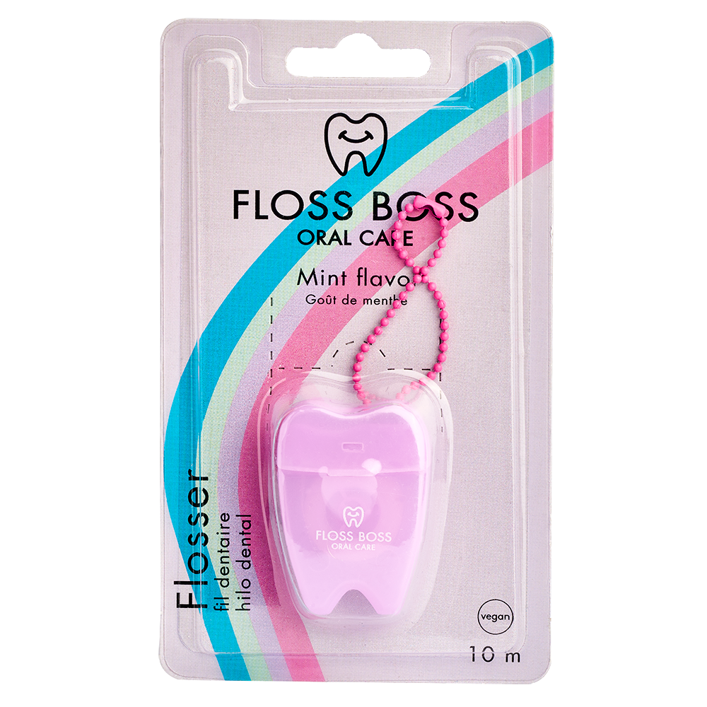 Oral Care Keyhanger Dental Tape - Neon Purple - 10 m