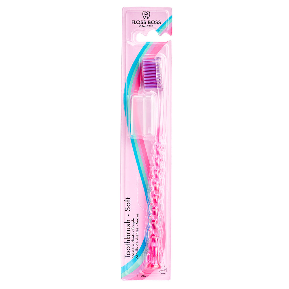 Oral Care Toothbrush - Pink - 1 pc