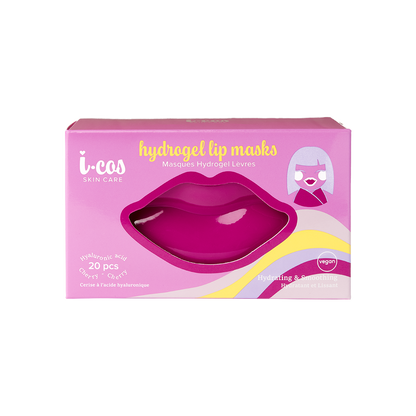 I-Cos Pink Hydrogel lip mask - Cherry - 20 pcs.