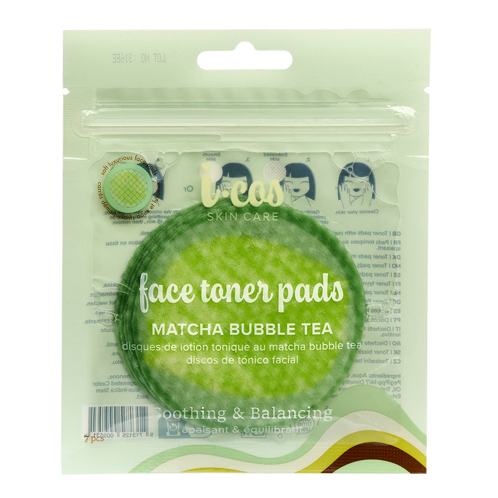 I-Cos Face toner pads - Matcha - 7 pcs