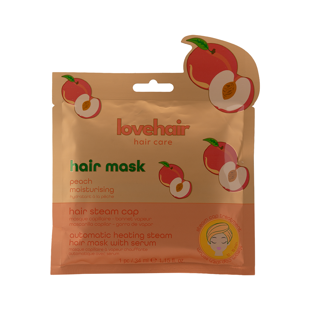 Lovehair Hair steam cap - peach - 1 pc