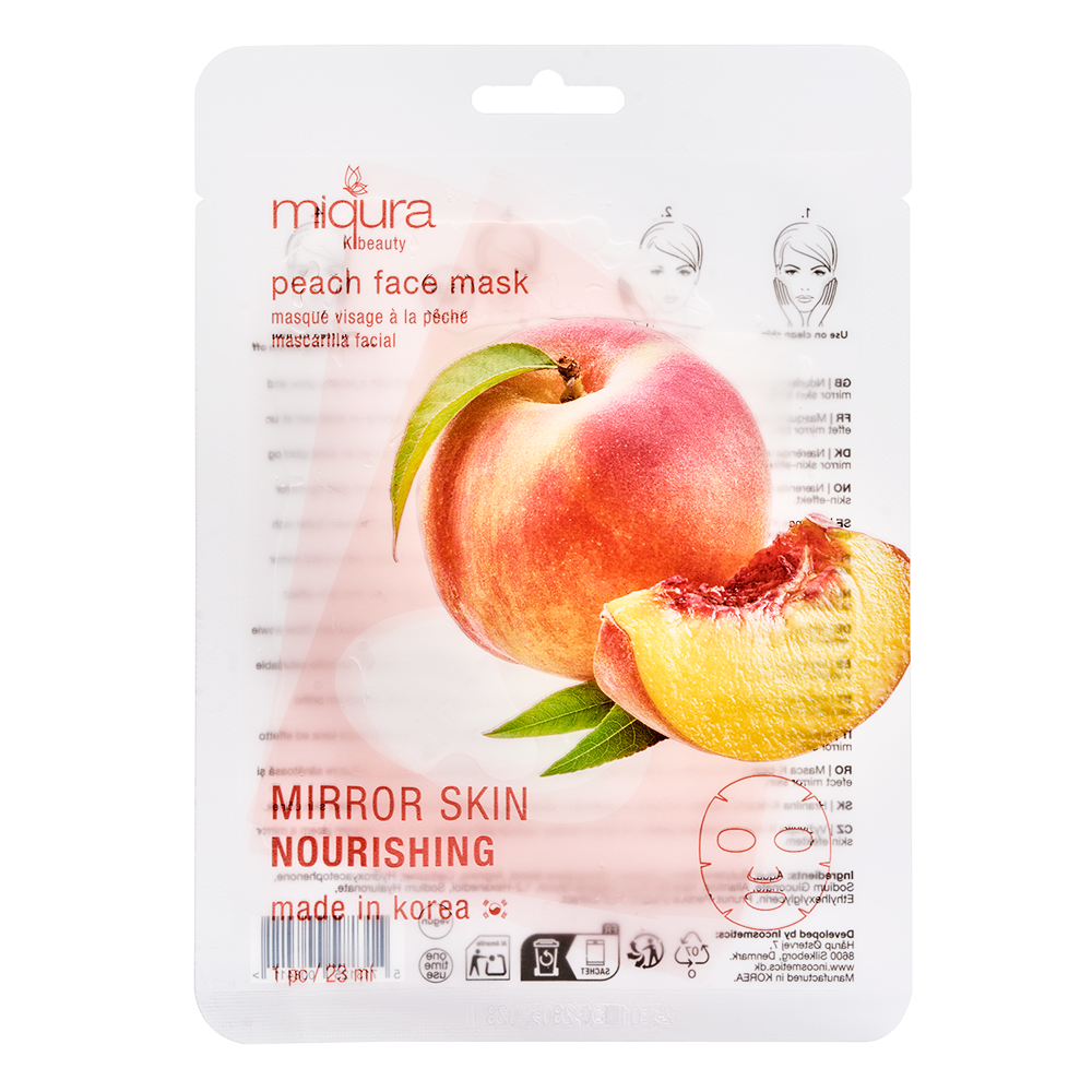 Miqura K-beauty - peach face mask