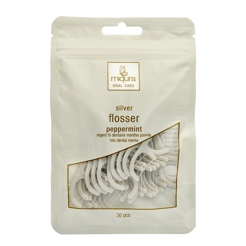 Miqura Silver Flosser - Peppermint - 30 pc