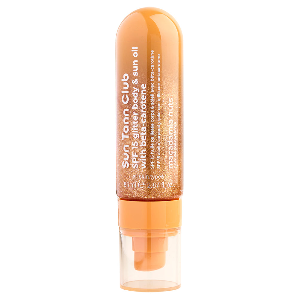 SPF 15 glitter body &amp; sun oil - Macadamia nuts - 85 ml