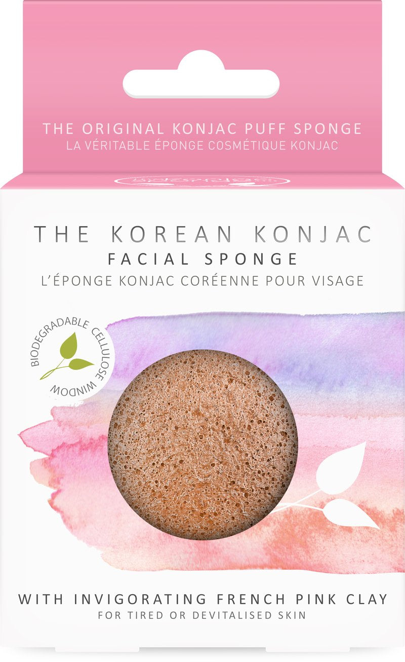 Facial Sponge Invigorating French Pink Clay